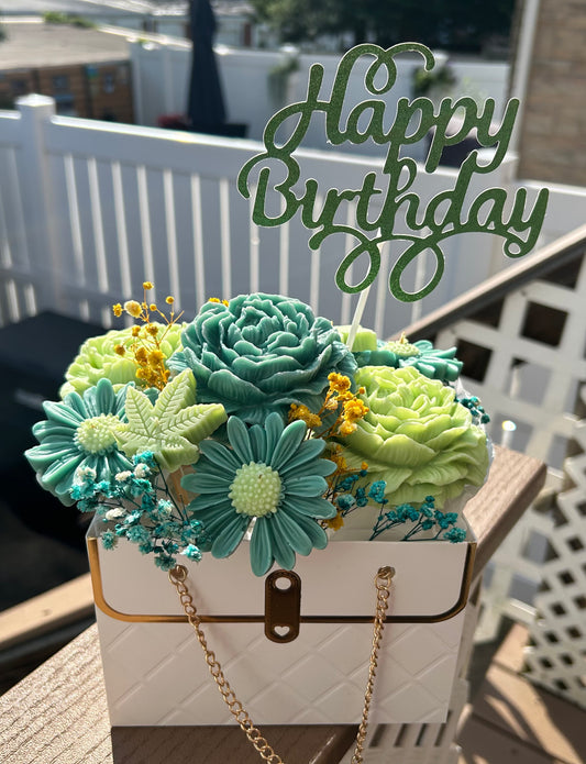 Flower Bouquet (Daisy’s,Peony’s & 420 Leaf)